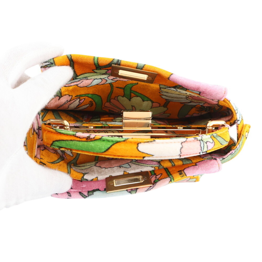 Fendi Peekaboo Iconic Mini Velour Handbag 8BN244 FENDI 2-way - Picture 6 of 16